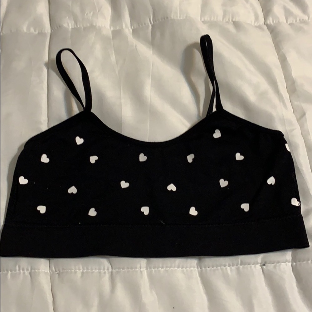Heart design sports bra